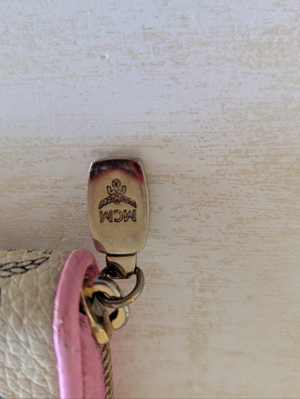 MCM Pink and Tan Zip-Around Wallet with Gold Accents! - Picture 5 of 8